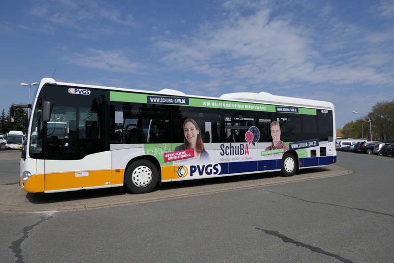 Buswerbung Virtuelle Jugendberufsagentur